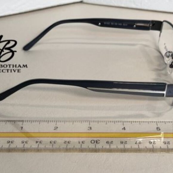 New BENELLI Eyeglasses Frames B102 55-19-145 Color Gun Half Rim w/ Sleeve - Picture 4 of 14